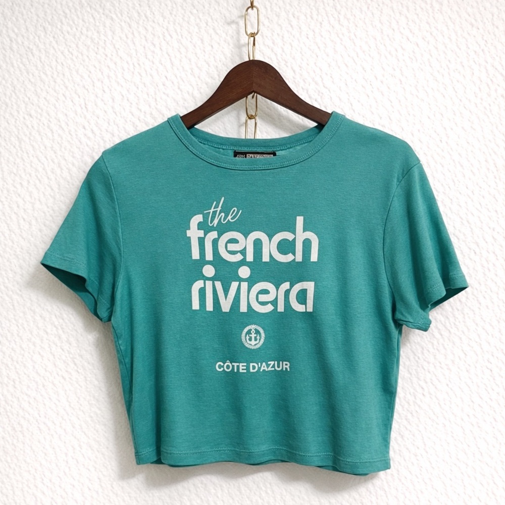 GIRL DANGEROUS | French Riviera Crop Shirt | L